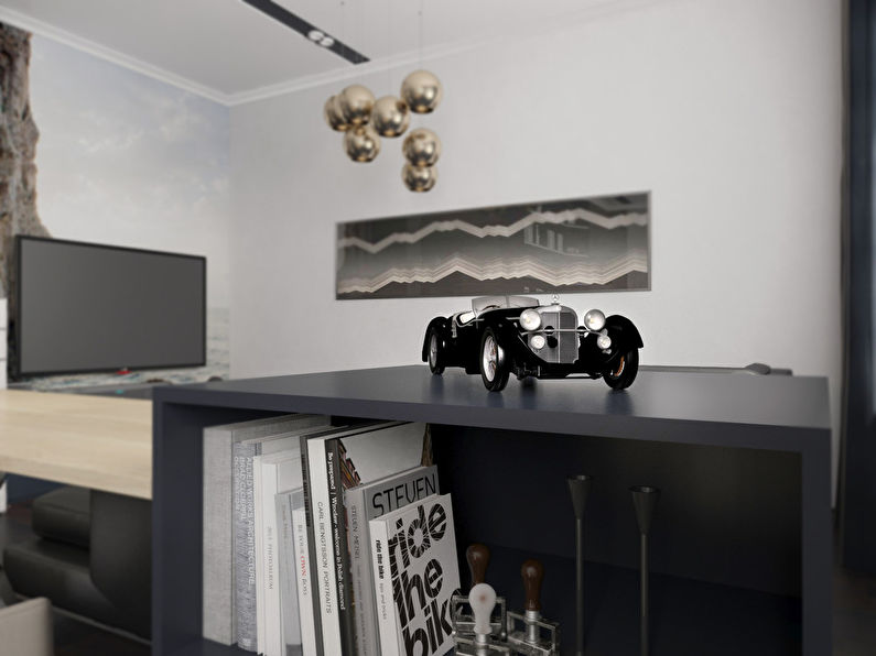 Black & White: Studio appartement van 52 m²