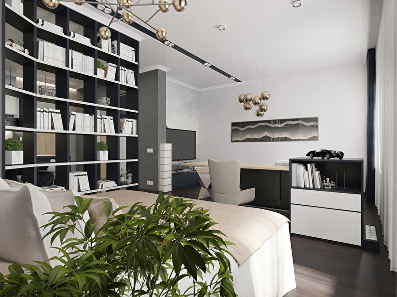 Black & White: Studio appartement van 52 m²