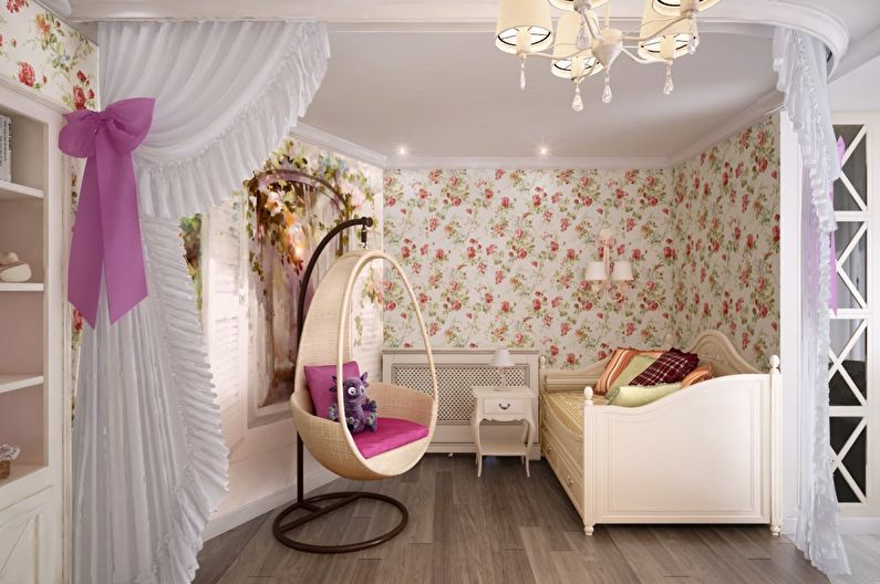 Design of a small children's room in Provence style