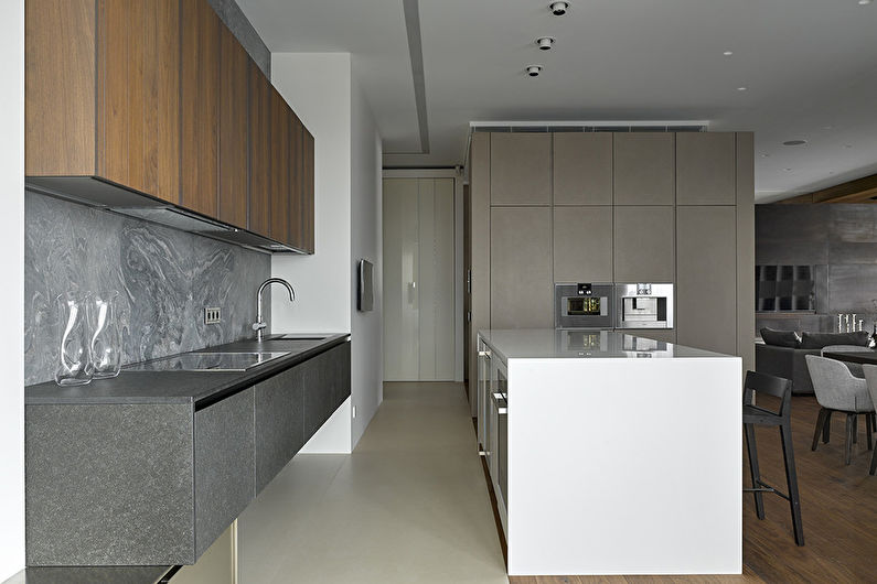 Design de interiores de cozinha com ilha - foto