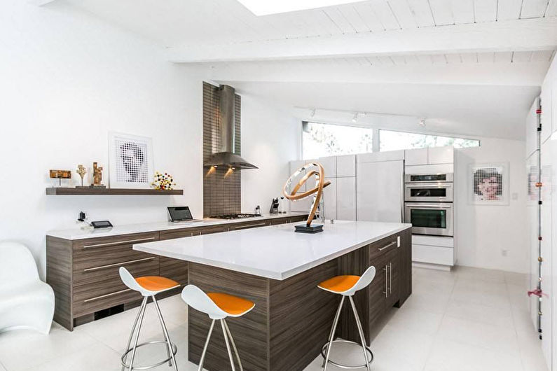 Design de interiores de cozinha com ilha - foto