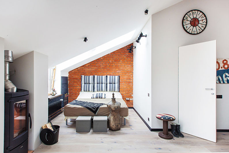 Loft Style Schlafzimmer Design - Deckenfinish