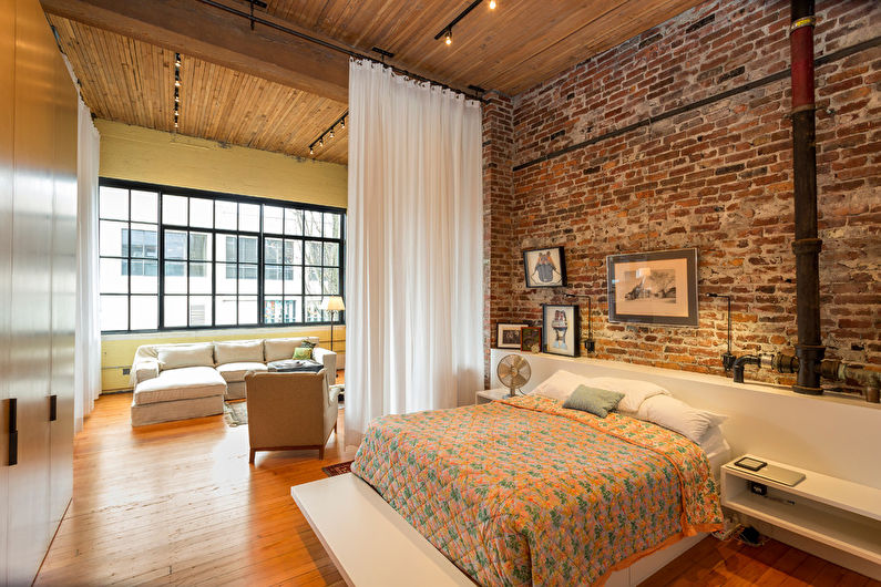 Loft Style Bedroom Design - Decor and Textile