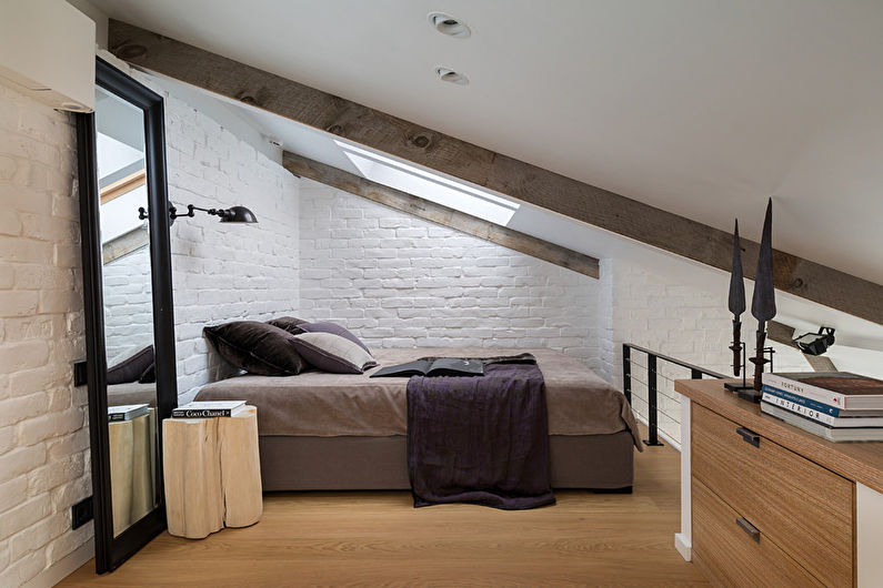 Small Loft Style Bedroom - Interior Design