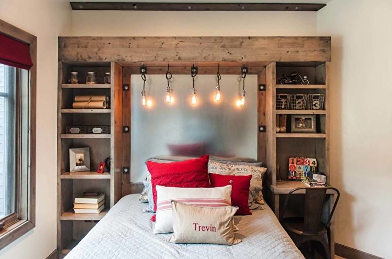 Loft style bedroom interior design - photo