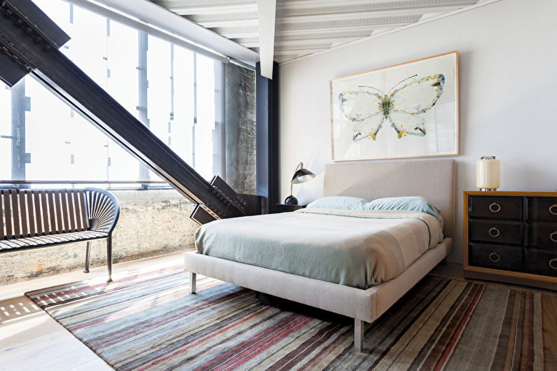 Design d'intérieur de chambre de style loft - photo