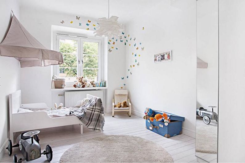 De combinatie van kleuren in het interieur van de kinderkamer - foto