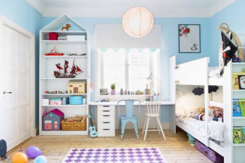 La combinación de colores en el interior de la habitación de los niños - foto