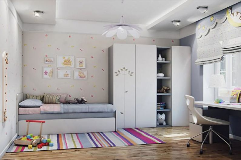 La combinación de colores en el interior de la habitación de los niños - foto