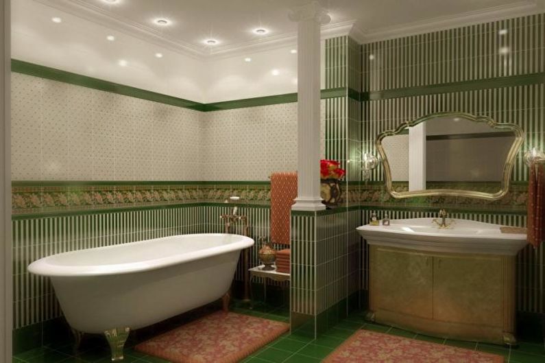 La combinaison de couleurs à l'intérieur de la salle de bain - photo