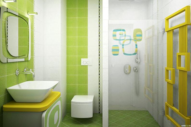 La combinación de colores en el interior del baño - foto