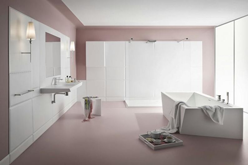 La combinación de colores en el interior del baño - foto