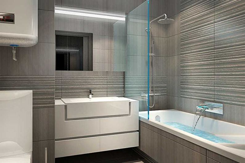 The combination of colors in the interior of the bathroom - photo