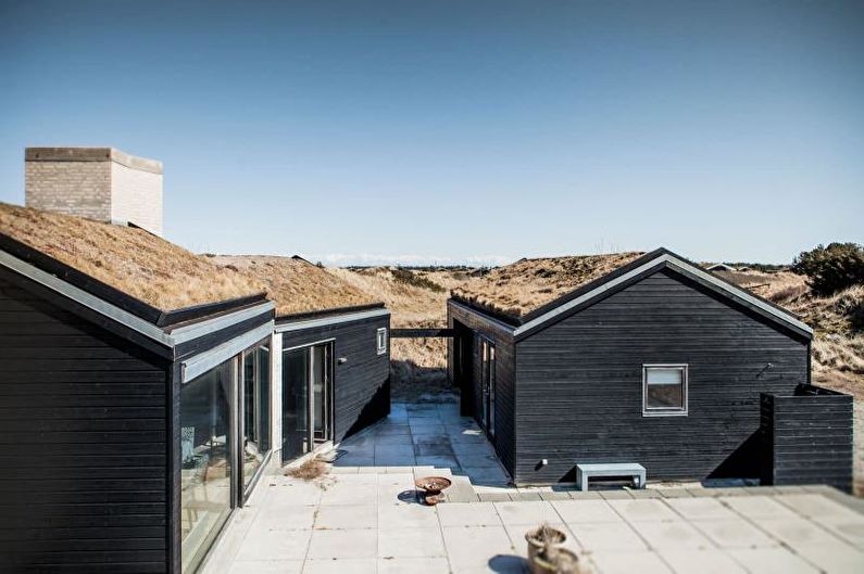 Dak voor een landhuis in Scandinavische stijl - foto