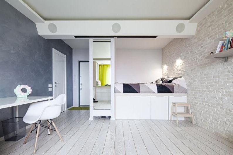 Design de interiores de um quarto pequeno 2018