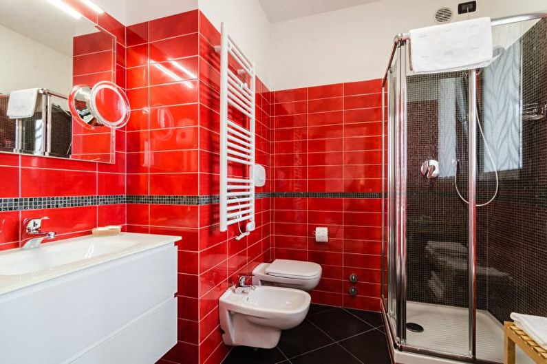 Red Bathroom - Interior Design 2018