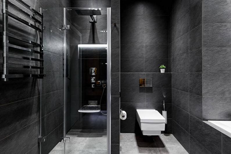 Baño gris - Diseño de interiores 2018