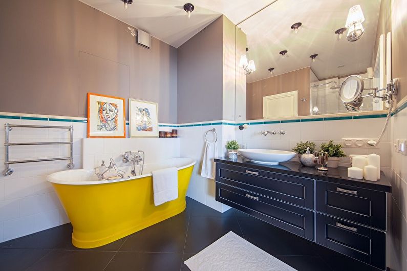 Baño amarillo - Diseño de interiores 2018