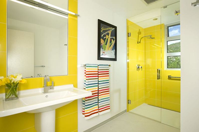 Yellow Bathroom - Interior Design 2018