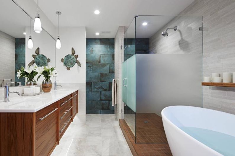 Design d'intérieur d'une salle de bain 2018 - photo