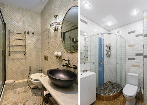 Diseñar un baño estrecho (75 fotos)