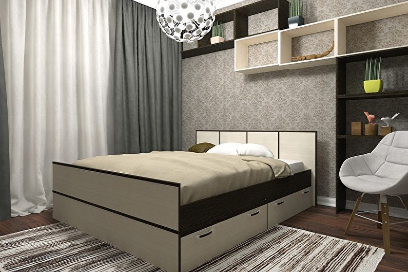 Bedroom design 15 sq.m. - Furniture