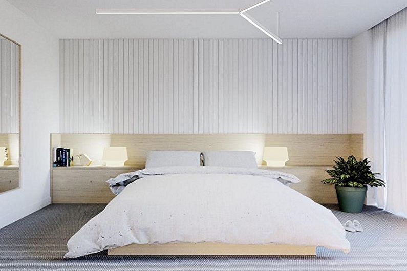 Quarto 15 m² no estilo do minimalismo - Design de Interiores