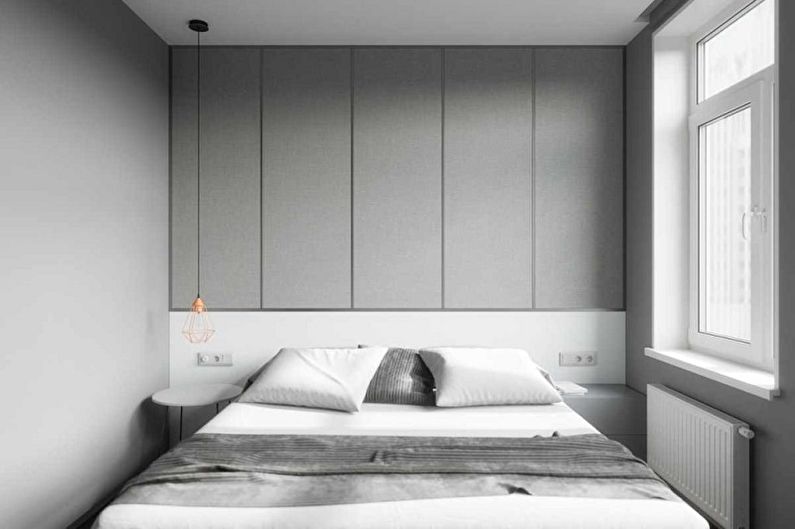 Chambre 15 m2dans le style du minimalisme - Design d'intérieur