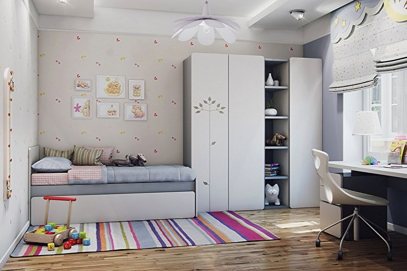 Design de um quarto infantil pequeno - Soluções em cores