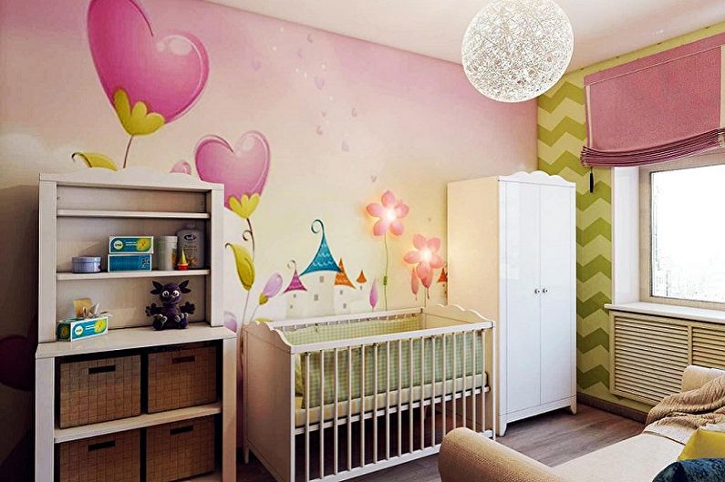 Design de um quarto infantil pequeno - Iluminação e decoração