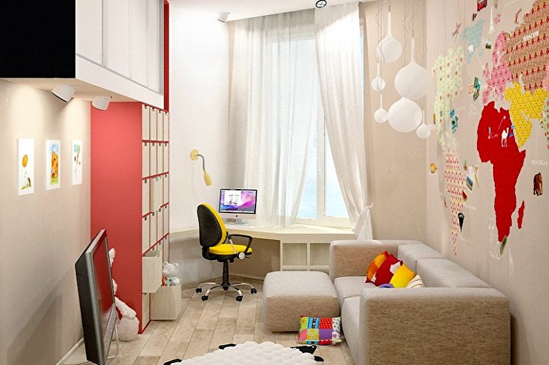 Design interior al unei camere pentru copii mici - fotografie