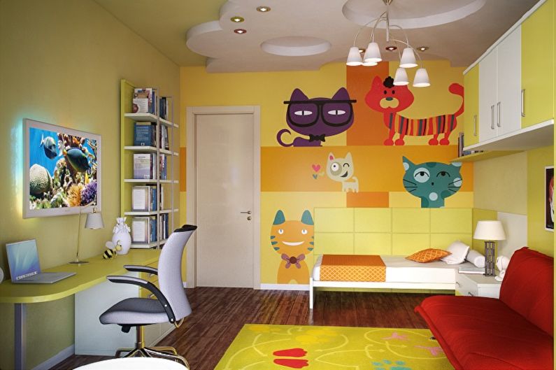 Diseño interior de una habitación infantil pequeña - foto