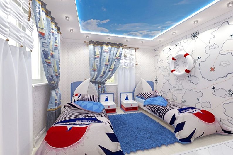 Diseño interior de una habitación infantil pequeña - foto