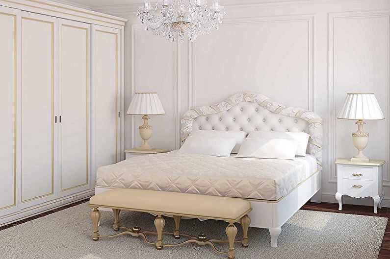 Petite chambre dans un style classique - Design d'intérieur