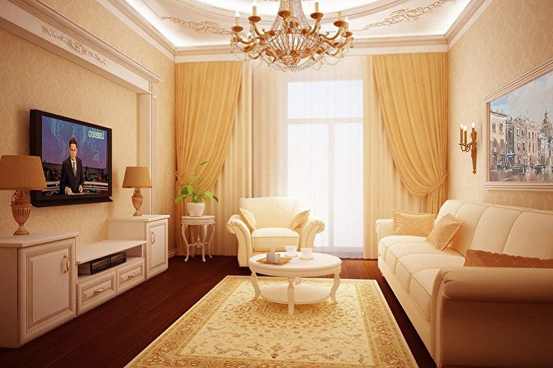 Thiết kế nội thất của phòng khách là 12 m2. - Hình chụp