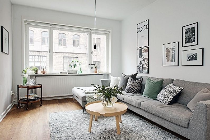 Kleine woonkamer in Scandinavische stijl - Interior Design