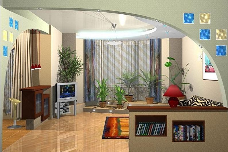 Interior design of a small living room - photo