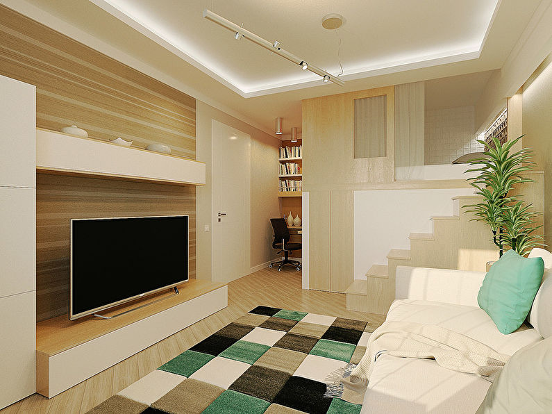 One-room apartment design