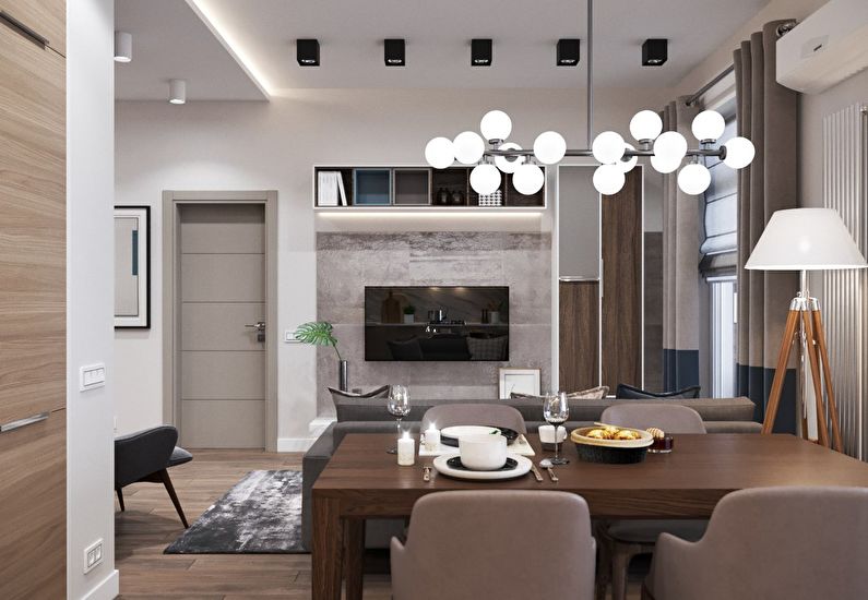 Thiết kế căn hộ tại Moscow, 66 m2.