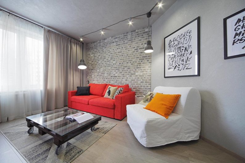 Hormigón: interior de apartamentos estilo loft