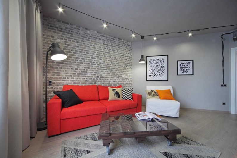 Hormigón: interior de apartamentos estilo loft