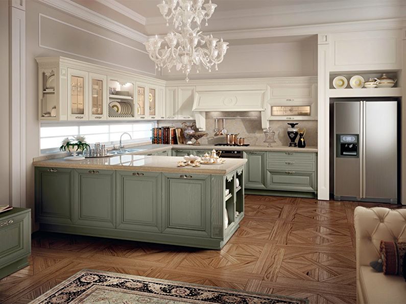 Italian style kitchen interior - photo