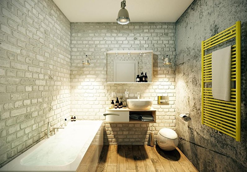 Progetta un piccolo bagno in stile loft