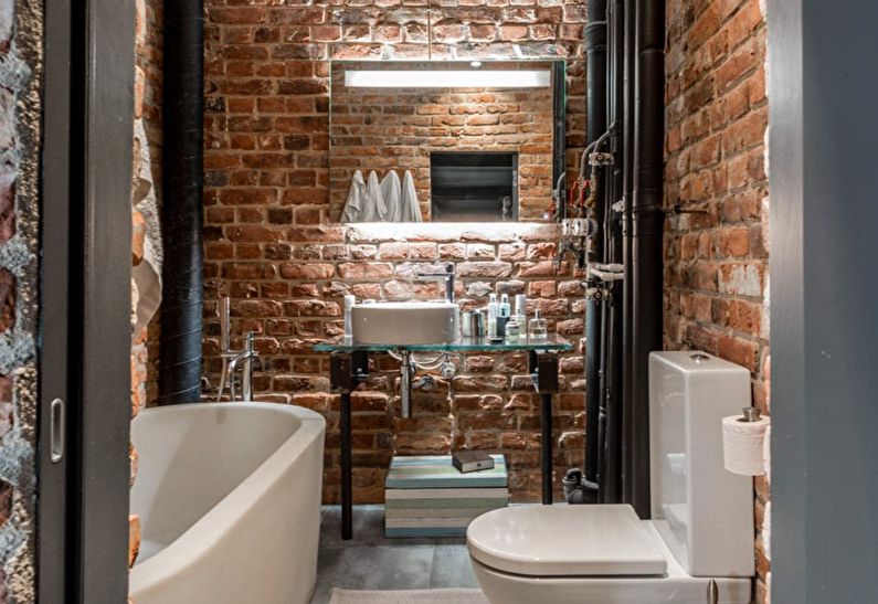 Concevez une petite salle de bain de style loft