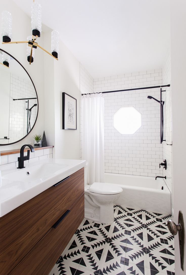 Petite salle de bain de style scandinave