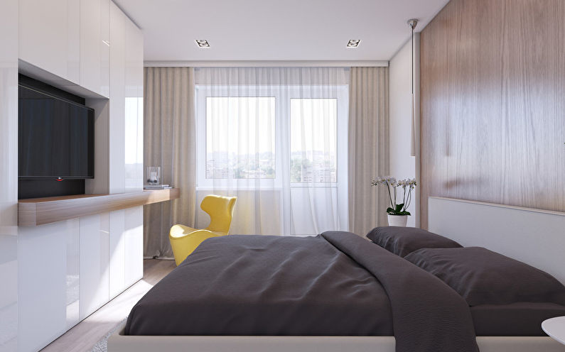 White & Light Schlafzimmer Interieur