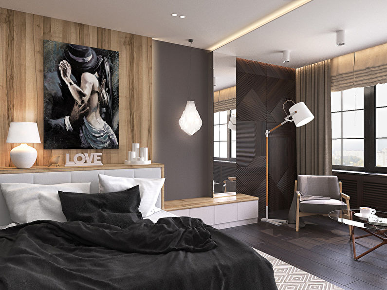 Modern style bedroom interior