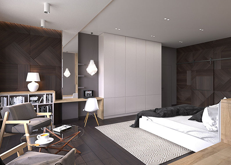 Modern style bedroom interior