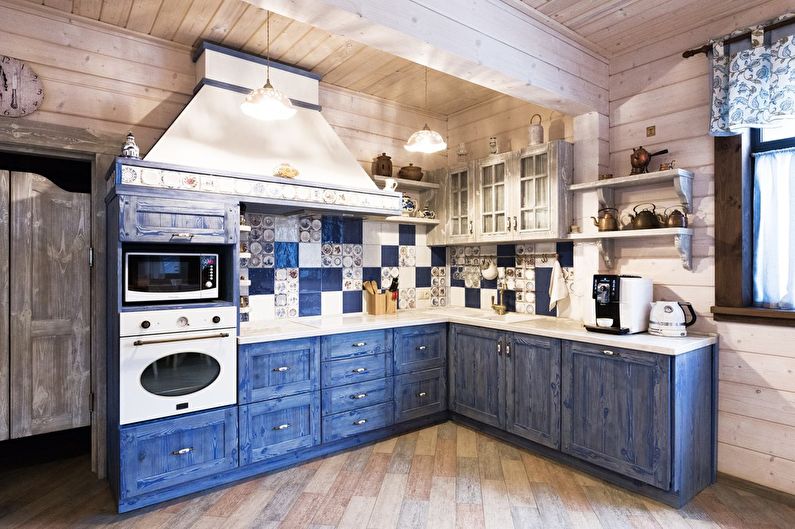 Wooden kitchen in country style