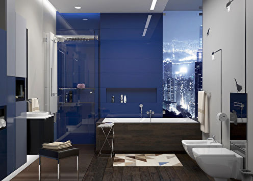 Vistas de Hong Kong: baño interior